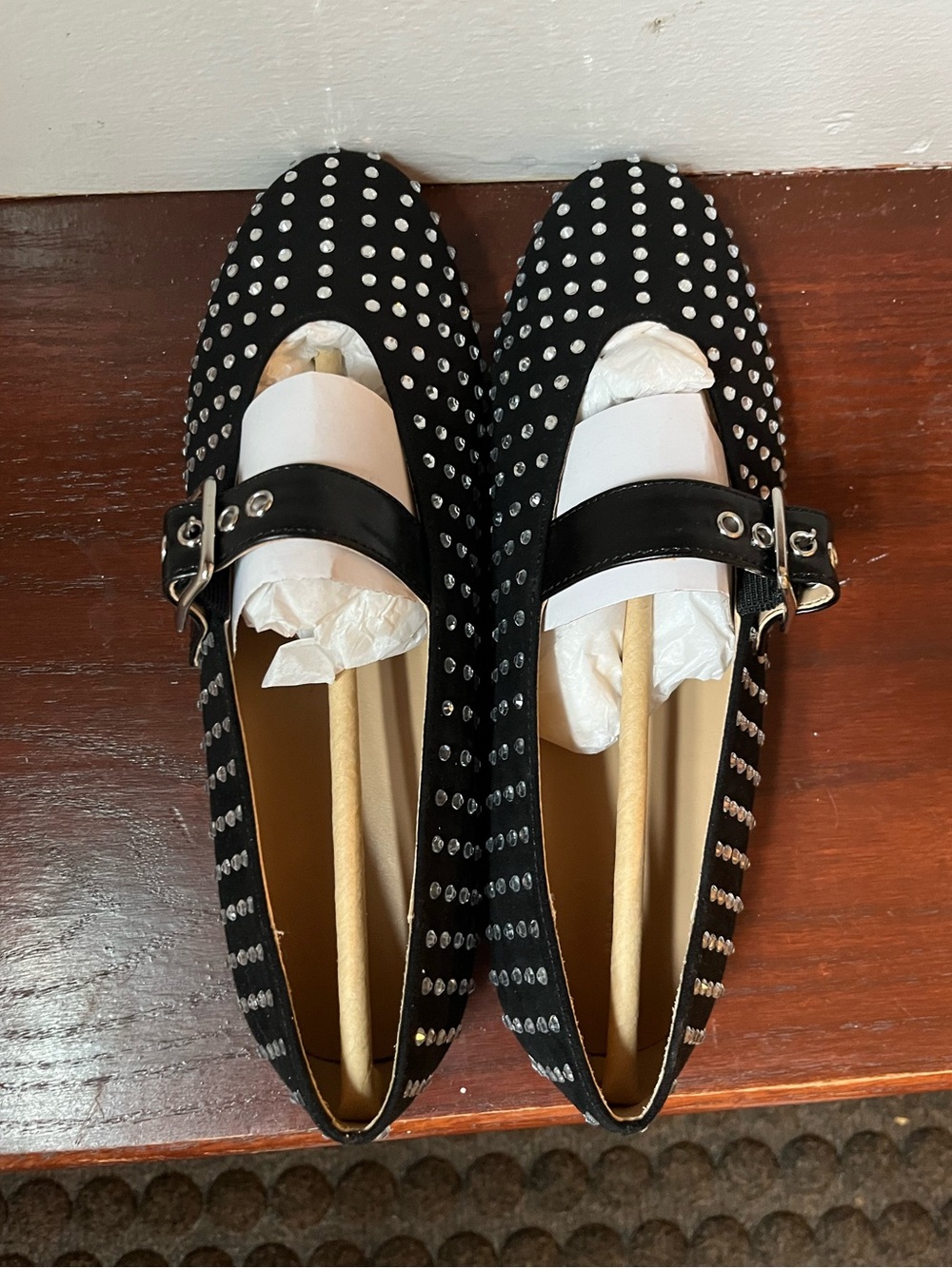 Ann Taylor Buckle Jeweled Mary Jane Flat- NEW WITHOUT BOX